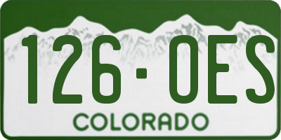 CO license plate 126OES