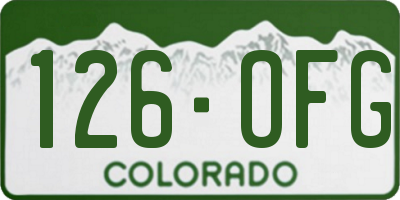 CO license plate 126OFG