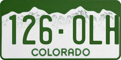 CO license plate 126OLH