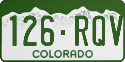 CO license plate 126RQV