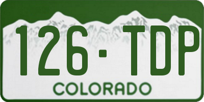 CO license plate 126TDP