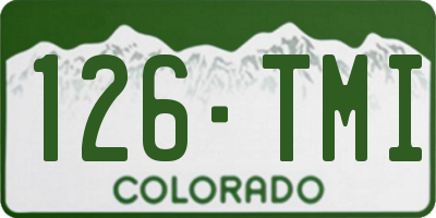CO license plate 126TMI