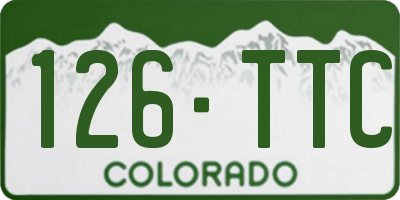 CO license plate 126TTC
