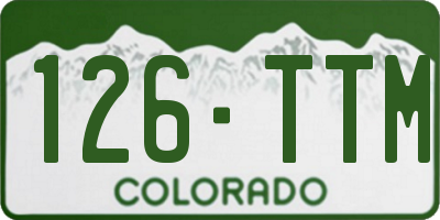 CO license plate 126TTM