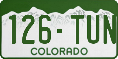 CO license plate 126TUN