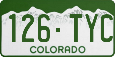 CO license plate 126TYC