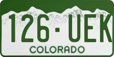 CO license plate 126UEK