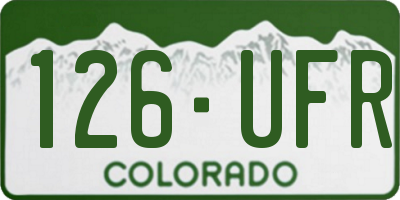 CO license plate 126UFR