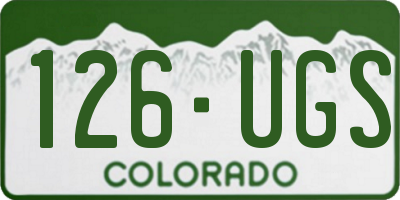 CO license plate 126UGS