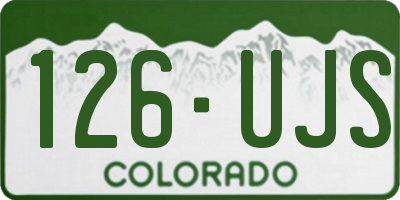 CO license plate 126UJS
