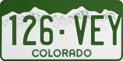 CO license plate 126VEY