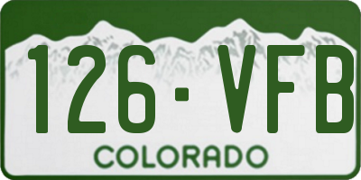 CO license plate 126VFB