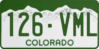 CO license plate 126VML