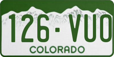 CO license plate 126VUO