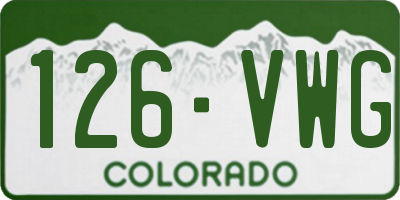 CO license plate 126VWG