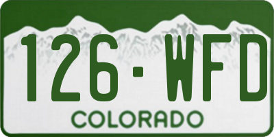 CO license plate 126WFD