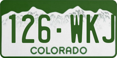 CO license plate 126WKJ