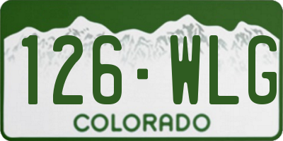 CO license plate 126WLG