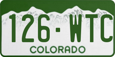 CO license plate 126WTC