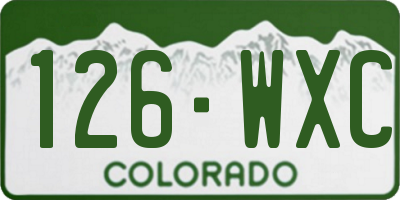 CO license plate 126WXC