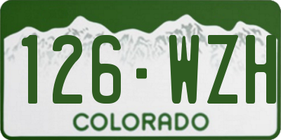 CO license plate 126WZH
