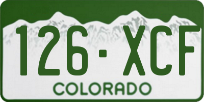CO license plate 126XCF