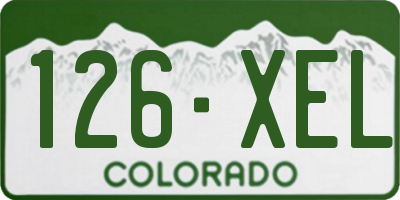 CO license plate 126XEL