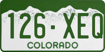 CO license plate 126XEQ