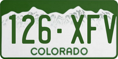 CO license plate 126XFV