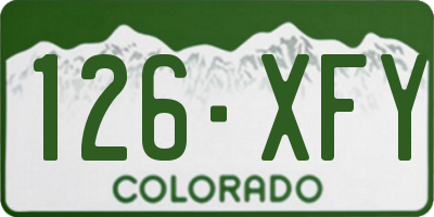 CO license plate 126XFY