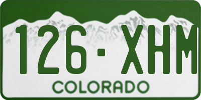 CO license plate 126XHM