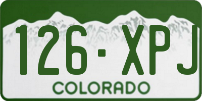 CO license plate 126XPJ