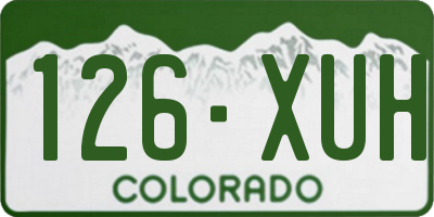CO license plate 126XUH
