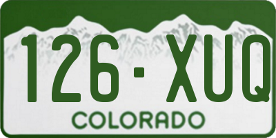CO license plate 126XUQ