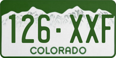 CO license plate 126XXF
