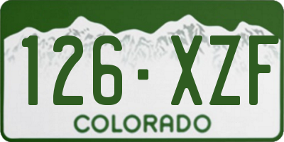 CO license plate 126XZF