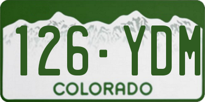 CO license plate 126YDM