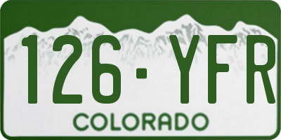 CO license plate 126YFR