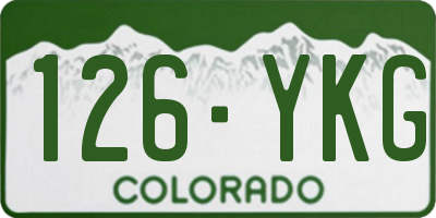 CO license plate 126YKG