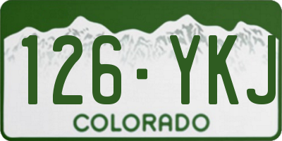CO license plate 126YKJ