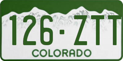 CO license plate 126ZTT