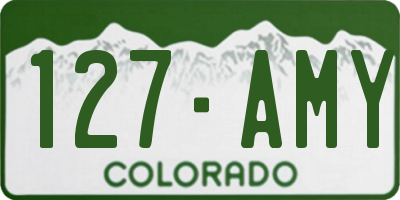 CO license plate 127AMY