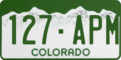 CO license plate 127APM