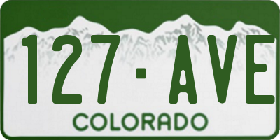CO license plate 127AVE