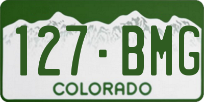CO license plate 127BMG