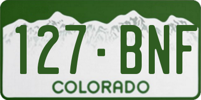 CO license plate 127BNF