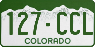 CO license plate 127CCL