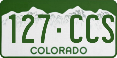 CO license plate 127CCS
