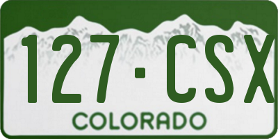 CO license plate 127CSX