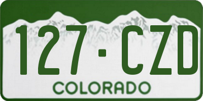 CO license plate 127CZD